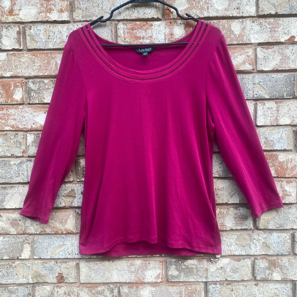 Ralph Lauren Women’s Blouse Size L Fuchsia